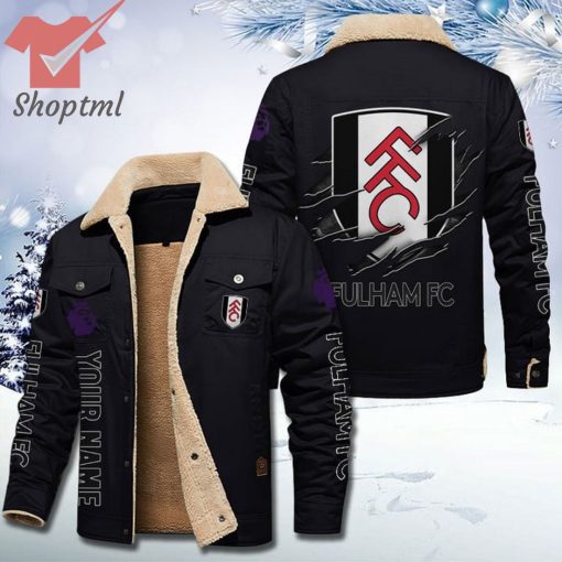 Fulham FC Fleece Leather Jacket