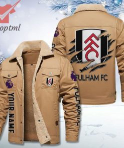 Fulham FC Fleece Leather Jacket