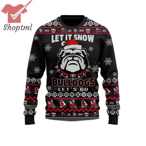 Georgia Bulldogs Let It Snow Let’s Go Ugly Christmas Sweater