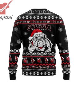georgia bulldogs let it snow lets go ugly christmas sweater 3 1kgcc