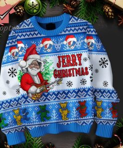 Grateful Dead Jerry Garcia Santa Ugly Christmas Sweater