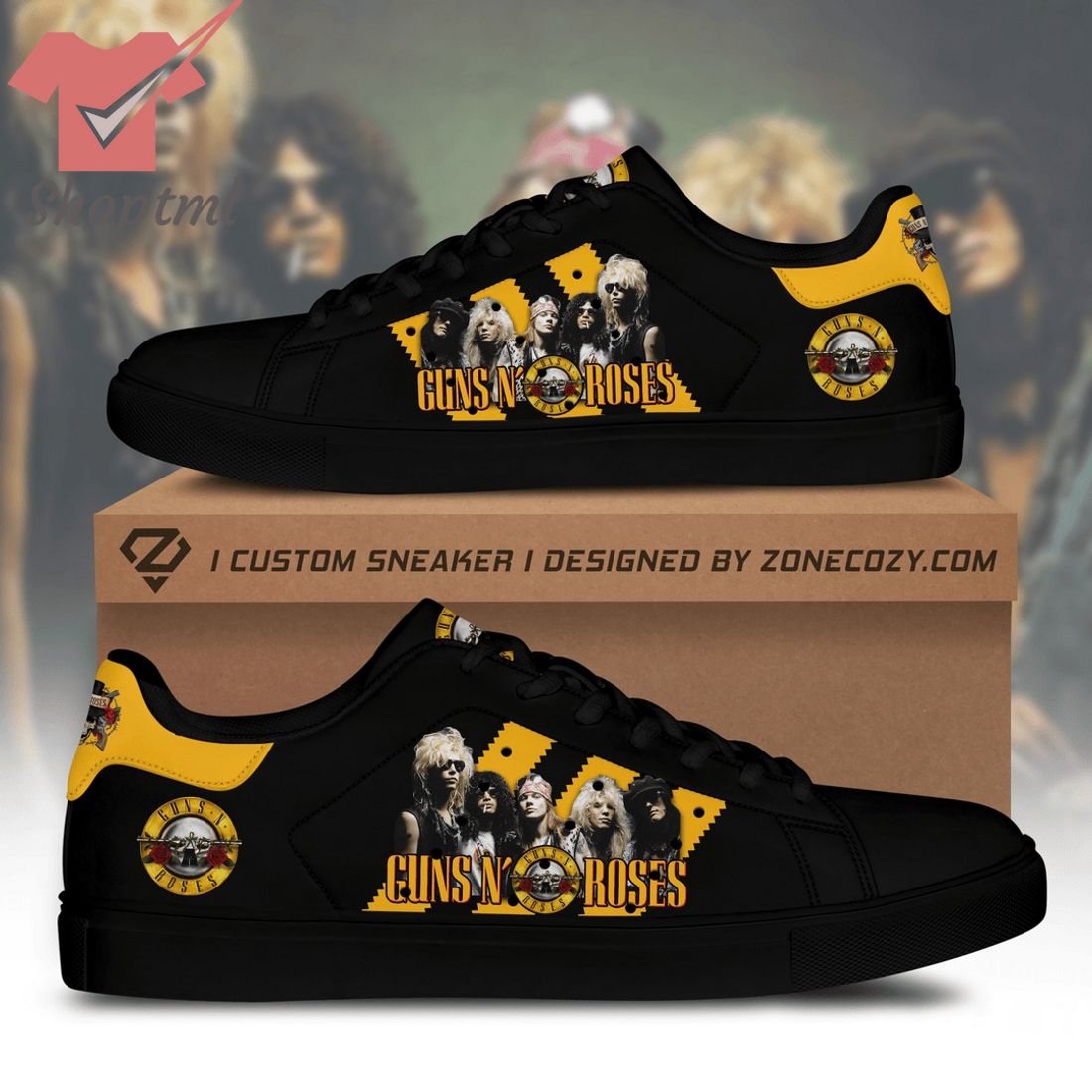 Guns N' Roses rock band yellow ver 1 stan smith adidas shoes