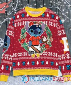 Houston Astros x Lilo And Stitch Ugly Christmas Sweater