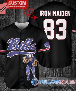 Iron Maiden Buffalo Bills Custom Name Number Basball Jersey