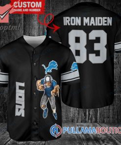 Iron Maiden Detroit Lions Custom Name Number Basball Jersey