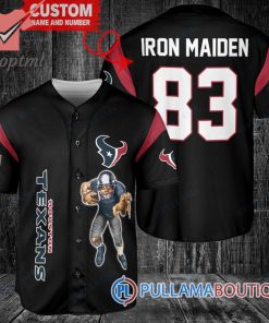 Iron Maiden Houston Texans Custom Name Number Basball Jersey
