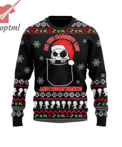 Jack Skellington On The Naughty List And I Regret Nothing Ugly Christmas Sweater