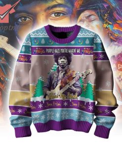 Jimi Hendrix Purple Haze You’re Makin Me Christmas Sweater