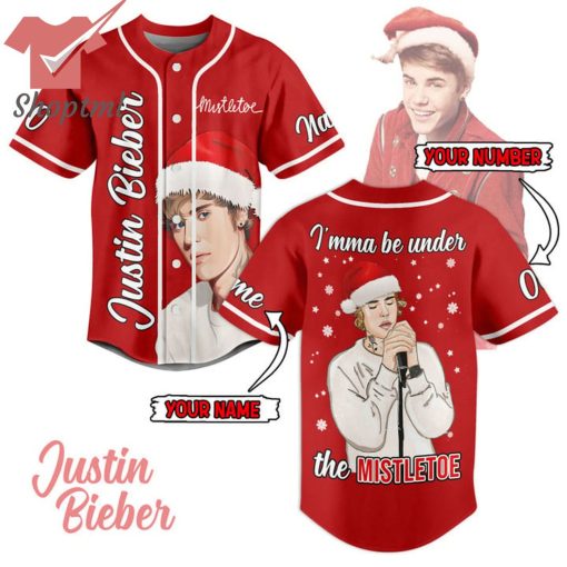 Justin Bieber I’mma Be Under The Mistletoe Custom Name Number Baseball Jersey