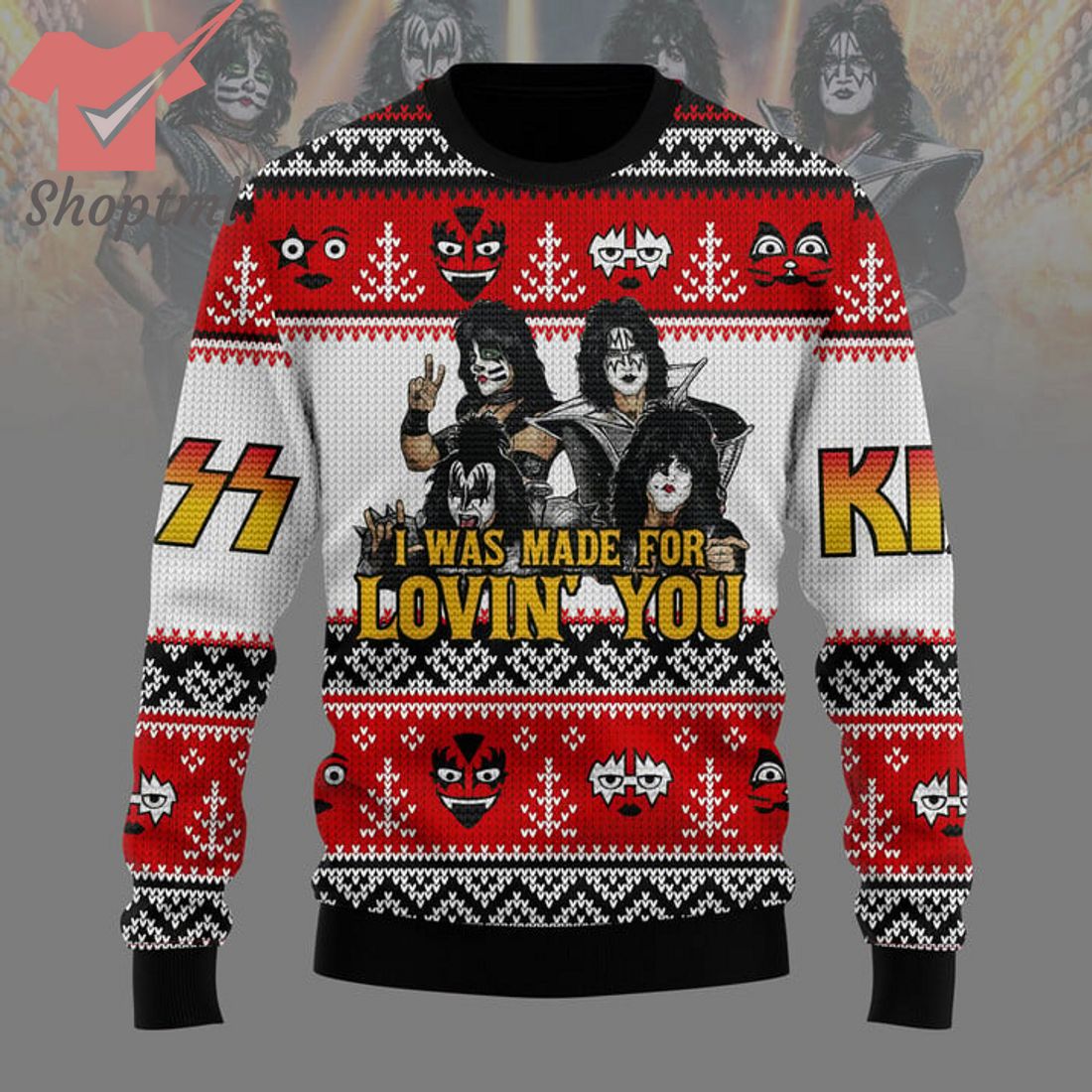 Kiss Band I Was Made For Lovin' You Ugly Christmas Sweater