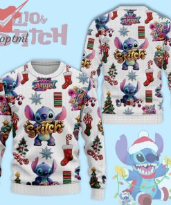 Lilo Stitch Angel Light Ugly Christmas Sweater