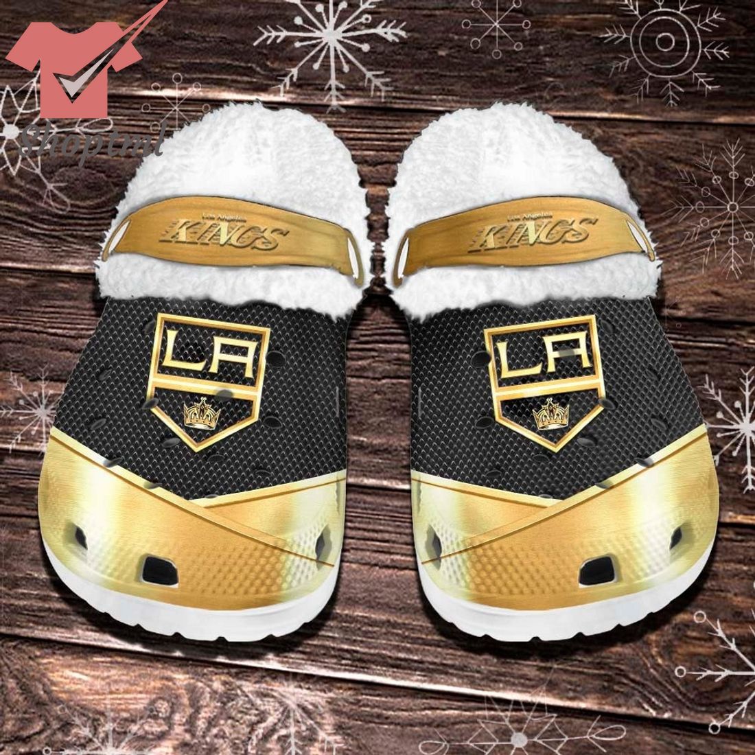 Los Angeles Kings NHL Fleece Crocs Clogs Shoes