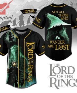 LOTR Not All Those Wander Are Lost Custom Name Number Baseball Jersey