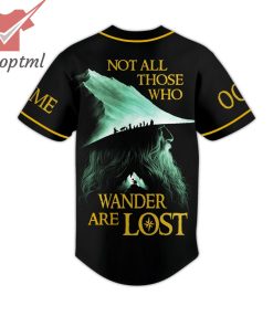lotr not all those wander are lost custom name number baseball jersey 3 wtFxO