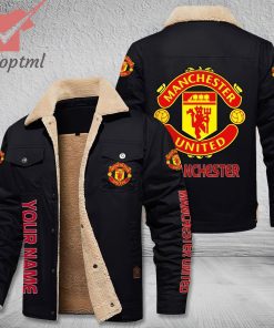 Manchester United Winter Cargo Jacket Fur Collar Fleece