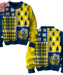 Michigan Wolverines Biff Mascot Logo Ugly Christmas Sweater