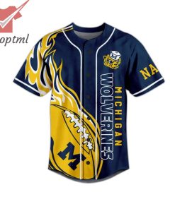 Michigan Wolverines Hail To The Victors Personalized Name Baseball Jersey