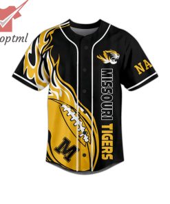 Missouri Tigers Mizzou Rah Custom Name Baseball Jersey