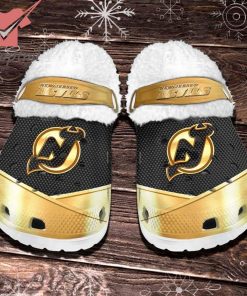 New Jersey Devils NHL Fleece Crocs Clogs Shoes