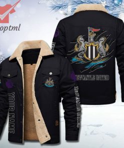 Newcastle United FC Fleece Leather Jacket