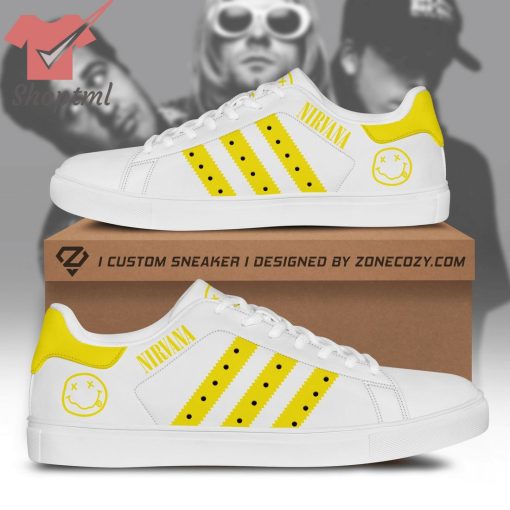 Nirvana rock band yellow ver 2 stan smith adidas shoes