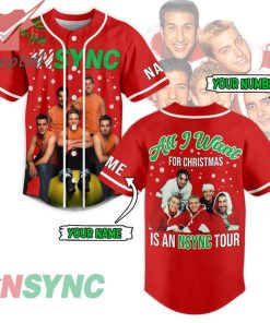 NSYNC All I Want For Christmas Custom Name Number Baseball Jersey
