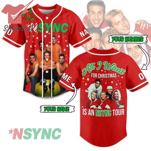 NSYNC All I Want For Christmas Custom Name Number Baseball Jersey