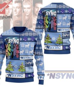 NSYNC Bye Bye Bye Album Ugly Christmas Sweater