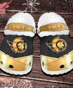 Ottawa Senators NHL Fleece Crocs Clogs Shoes