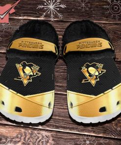 Pittsburgh Penguins NHL Fleece Crocs Clogs Shoes