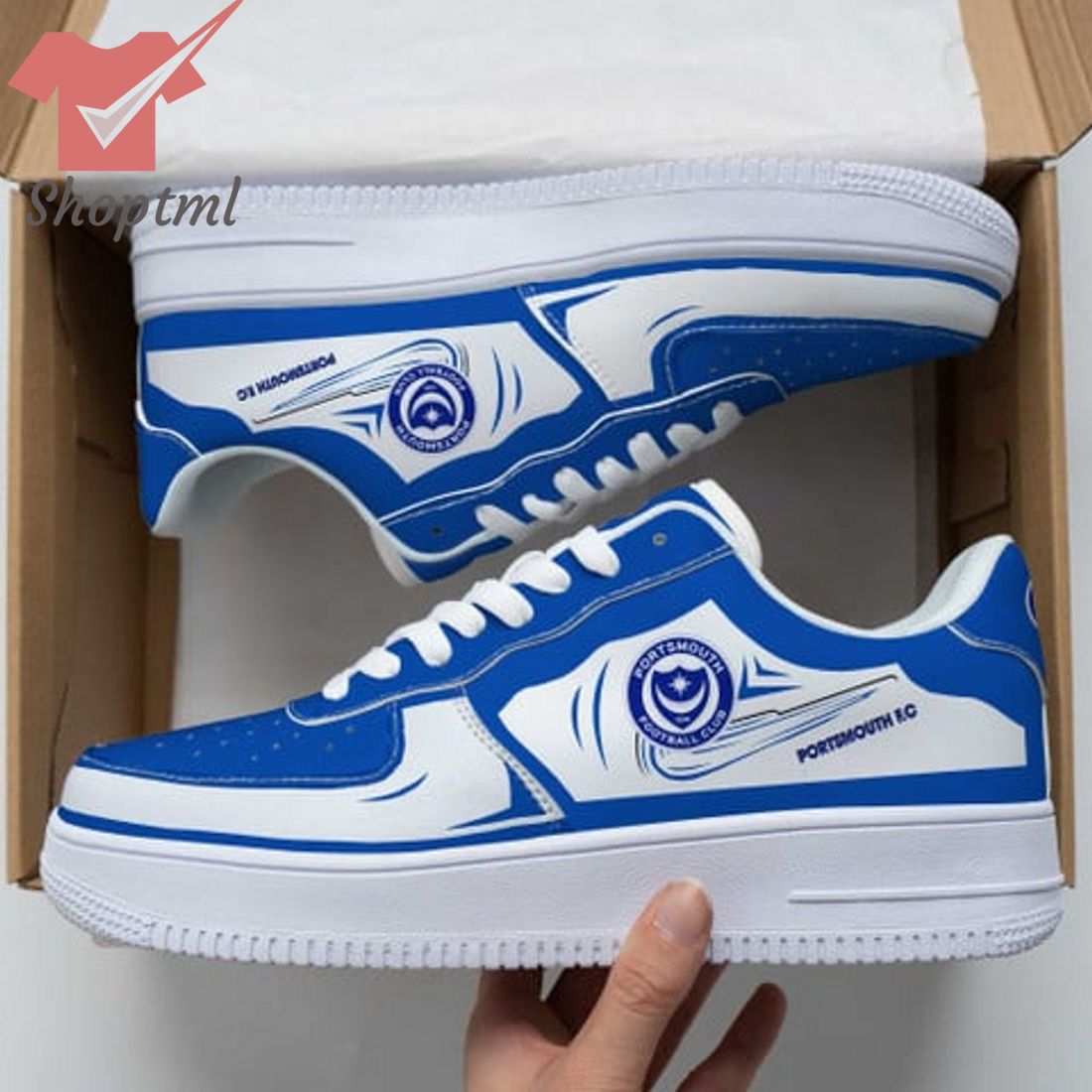 Portsmouth FC EFL Championship Nike Air Force 1 Sneakers