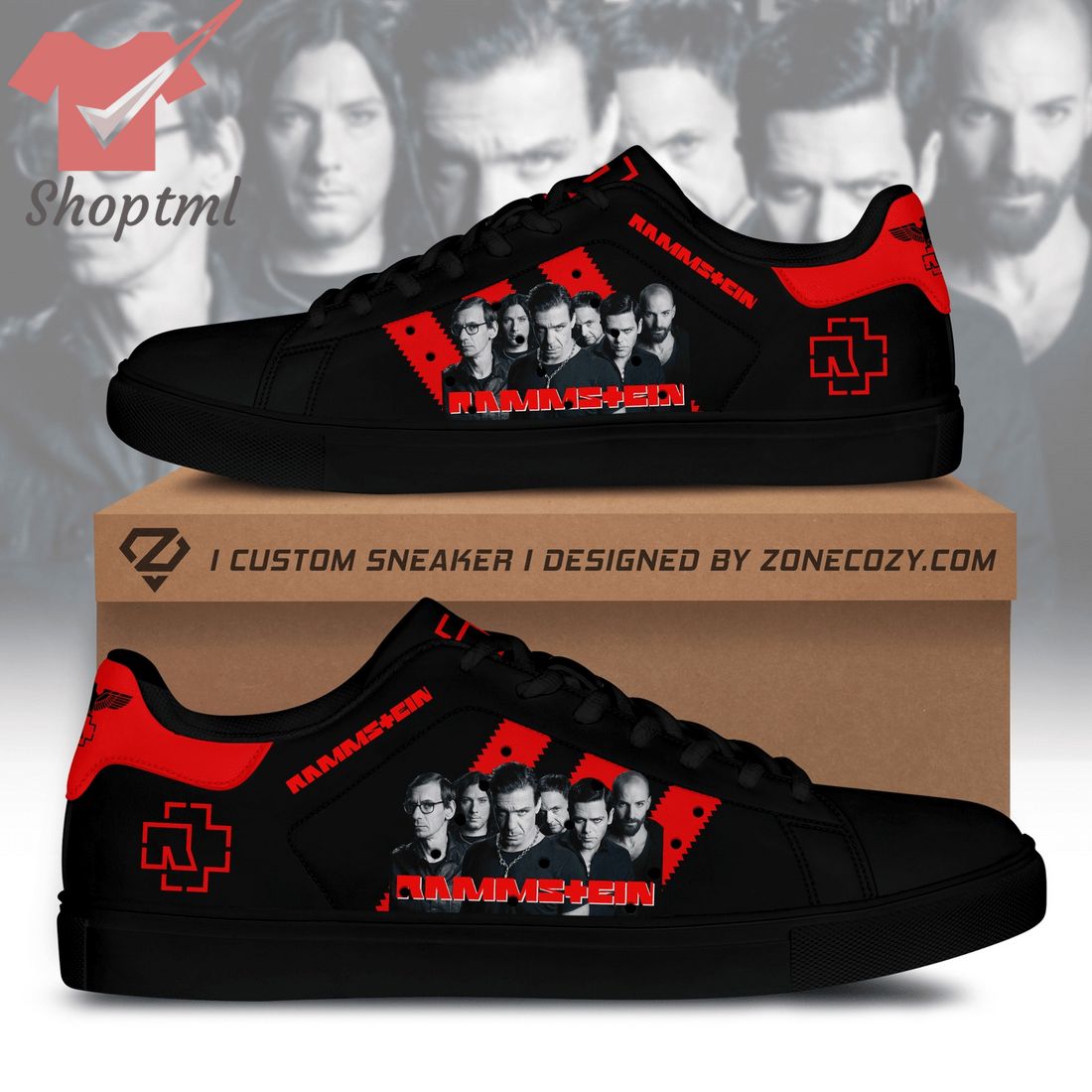 Rammstein band red ver 1 stan smith adidas shoes