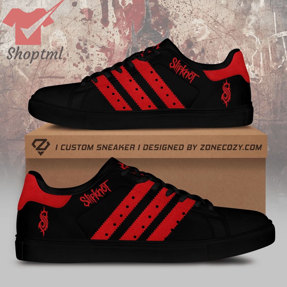 Slipknot band red ver 1 stan smith adidas shoes