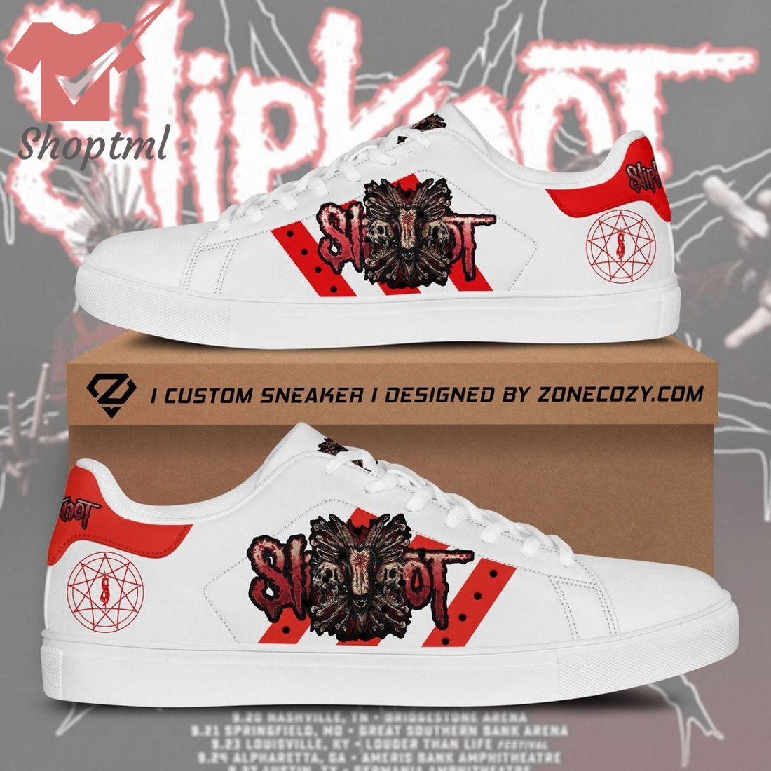 Slipknot band red ver 4 stan smith adidas shoes