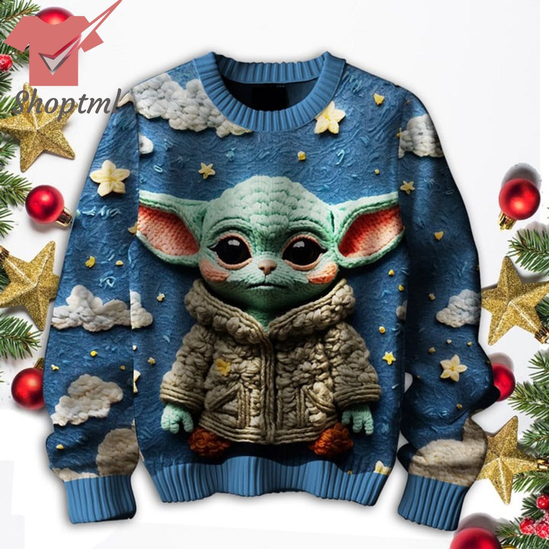 Star Wars Baby Yoda Wool Ugly Christmas Sweater