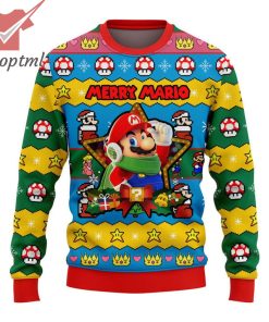 Super Merry Mario Gift Ugly Christmas Sweater