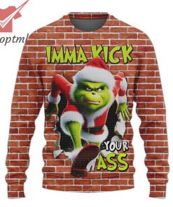 the grinch imma kick you ass oops ugly christmas sweater 2 Nd8jT
