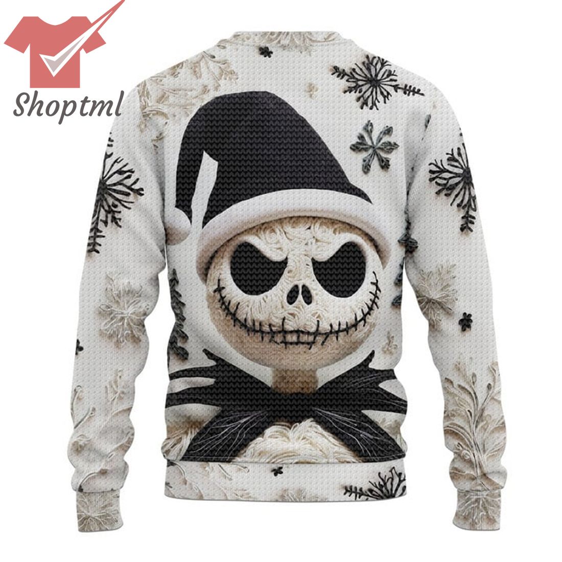 The Nightmare Before Christmas Jack Skellington Black Hat Santa Ugly Christmas Sweater
