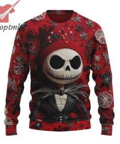 The Nightmare Before Christmas Jack Skellington Red Hallowen Town Ugly Christmas Sweater