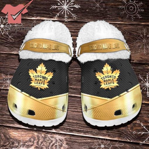Toronto Maple Leafs NHL Fleece Crocs Clogs Shoes