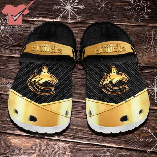 Vancouver Canucks NHL Fleece Crocs Clogs Shoes
