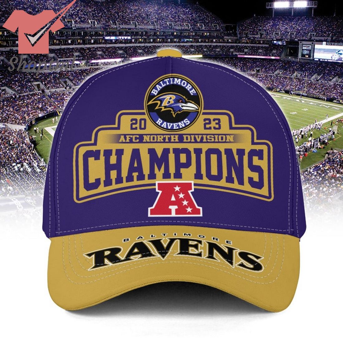 Baltimore Ravens 2023 AFC North Division Champions Classic Cap