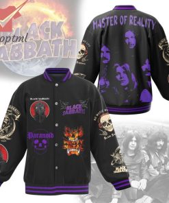 Black Sabbath Paranoid No Music No Life Baseball Jacket