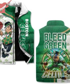 Boston Celtics Bleed Green Patrick Puffer Sleeveless Jacket