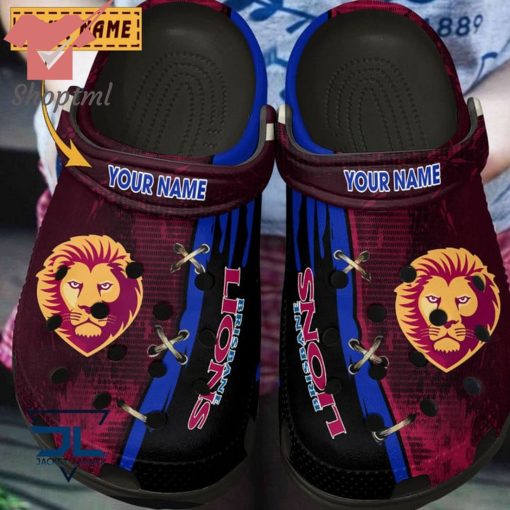 Brisbane Lions Custom Name Crocs Clog Shoes