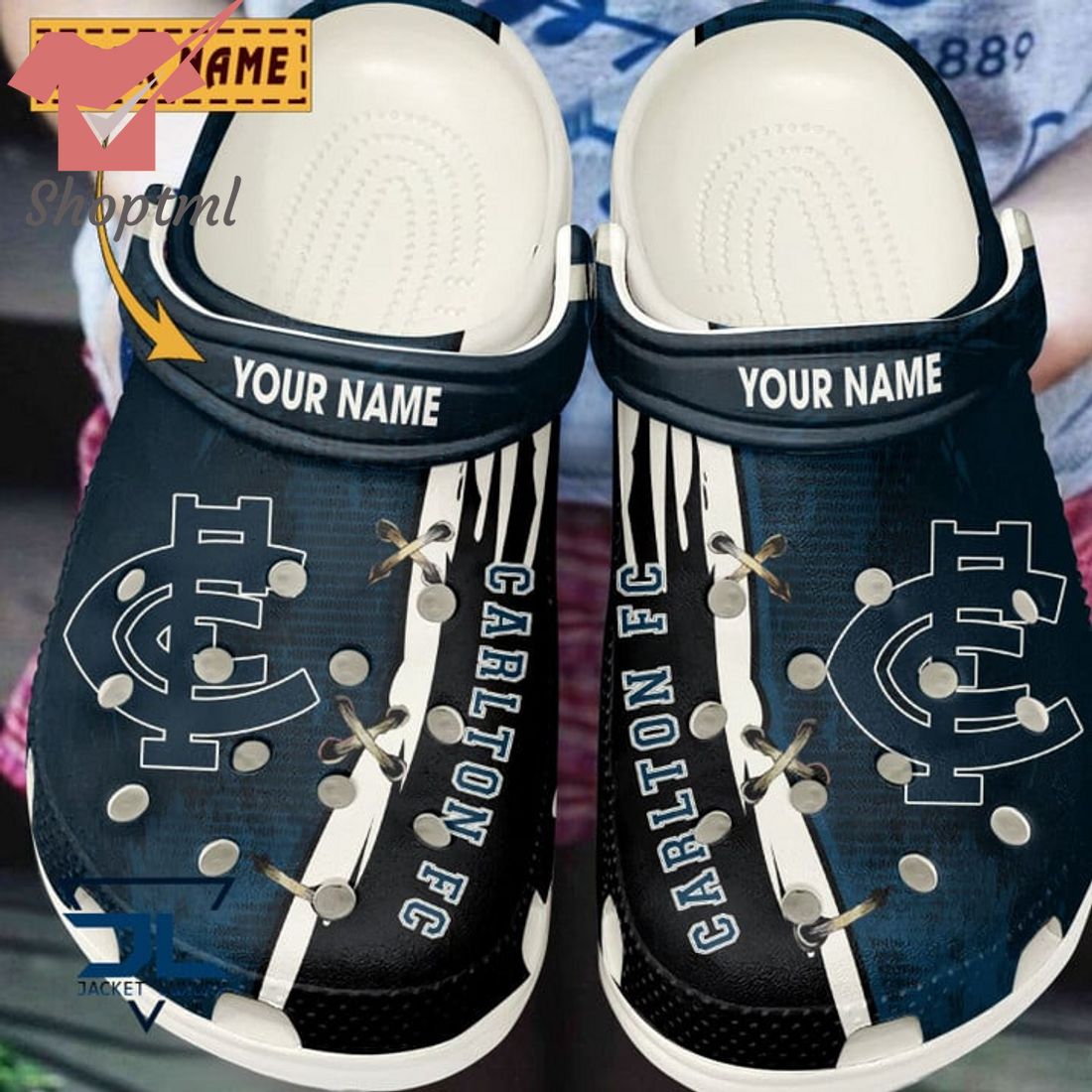 Carlton Football Club Custom Name Crocs Clog Shoes
