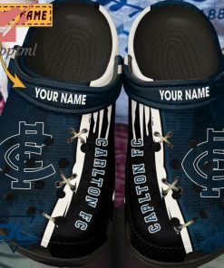 Carlton Football Club Custom Name Crocs Clog Shoes