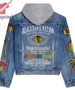 Chicago Blackhawks Nation United Center Hooded Denim Jacket