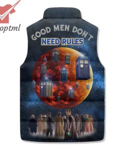 doctor who good men dont need rules puffer sleeveless jacket 3 PCqSB