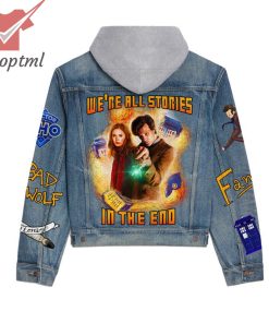 doctor who were all stories in the end hooded denim jacket 3 7BPPu